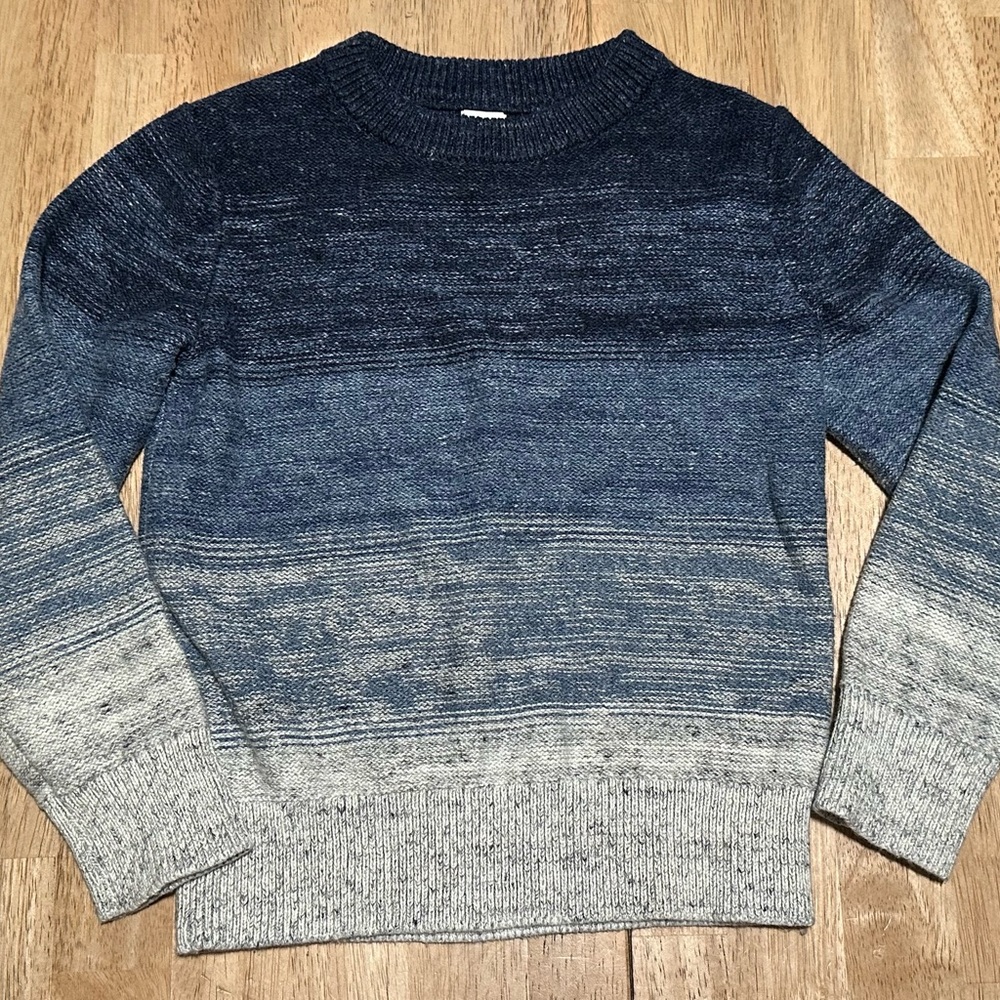 Baby Gap Boys Sweater Size 5 Years – Blue Ombre Knit Cotton Blend